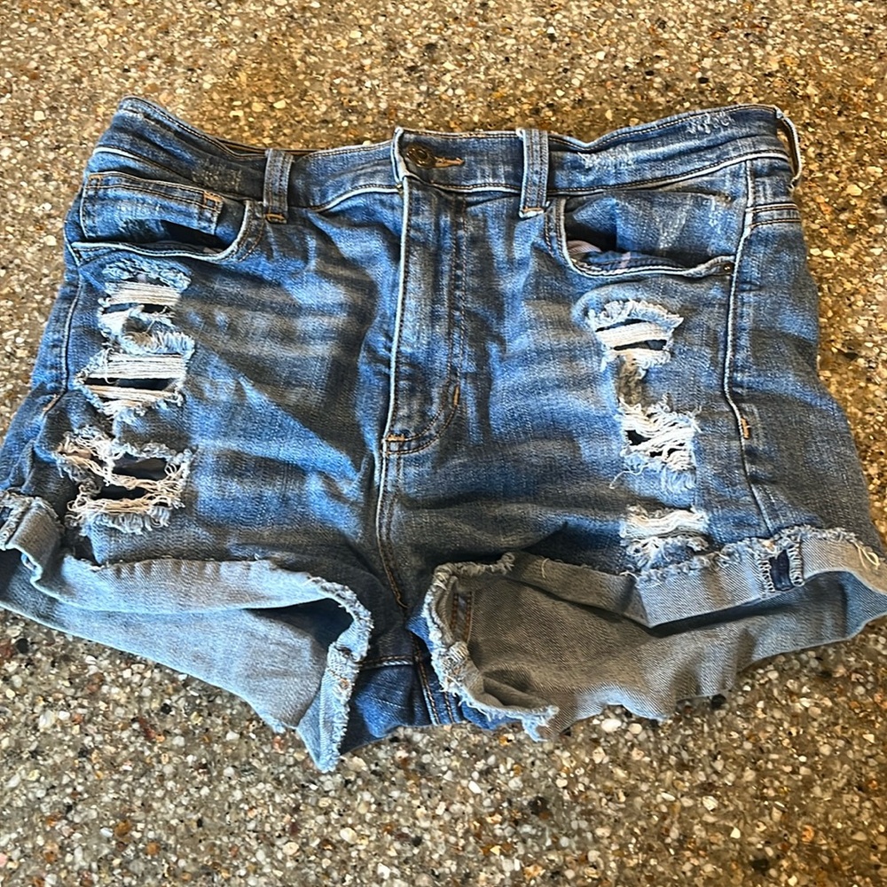 luxe denim shorts